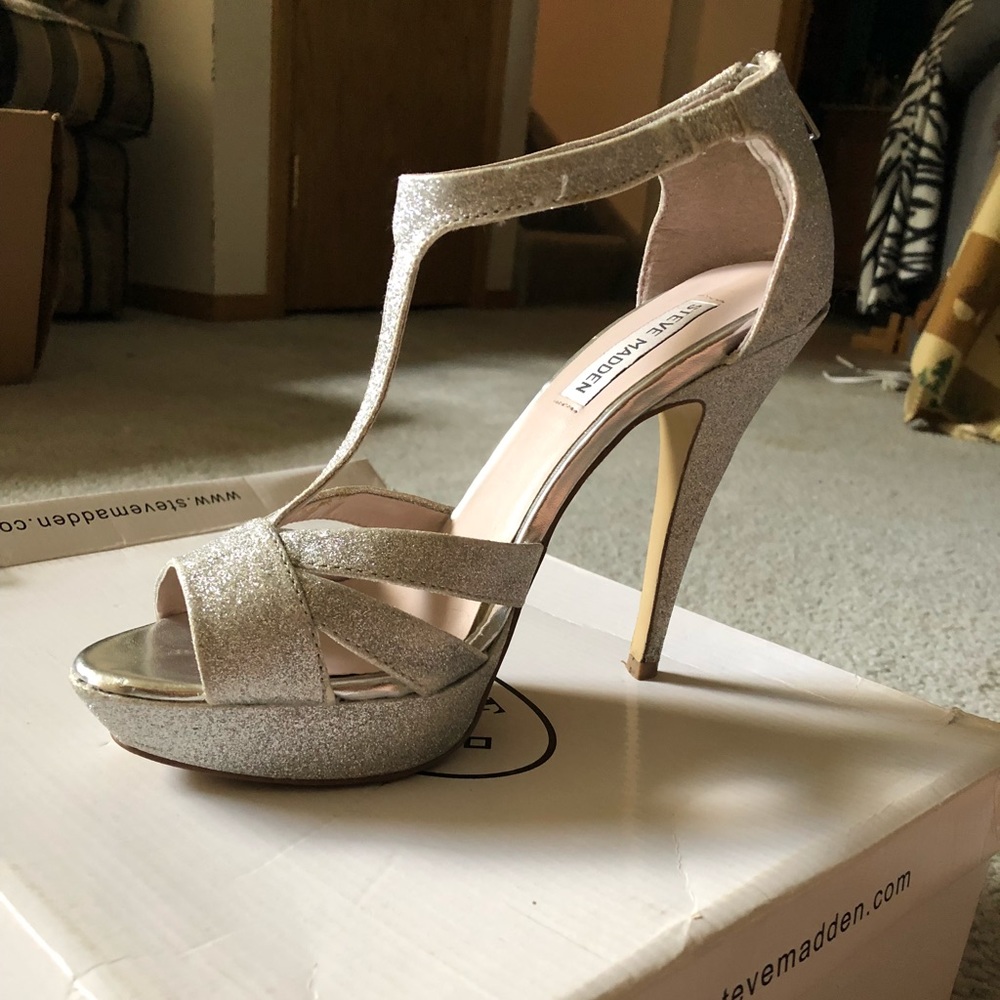 Silver Steve Madden Heels